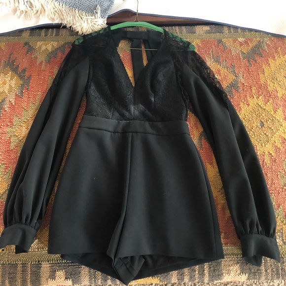 Alexis Other - Alexis Black Lace/Crepe Romper XS